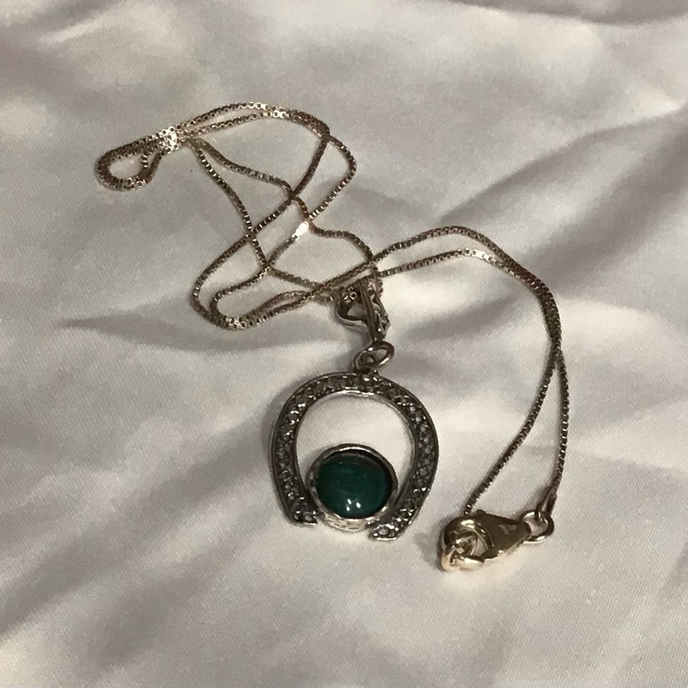 Sterling Silver Horseshoe Pendant Necklace